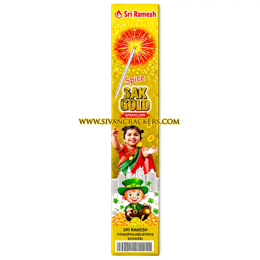 15 cm 24K Gold color Sparklers image
