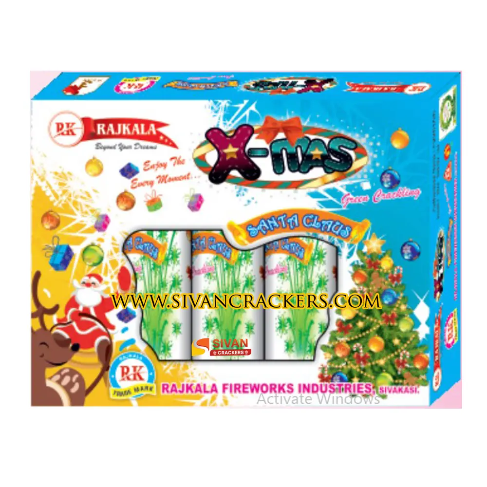 Xmas Santa Claus Green balls image